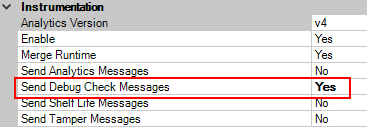 Send Debug Check Messages in Dotfuscator Professional
